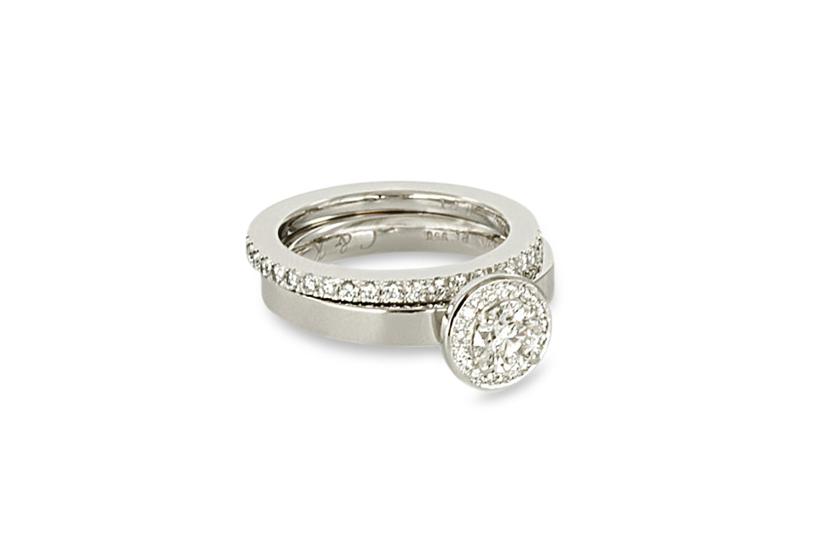 Halo Diamond Engagement Ring