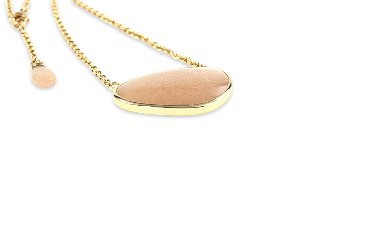 Peach Moonstone Necklace